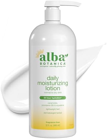 Alba Botanica Daily Moisturizing Lotion, Sensitive Skin, Fragrance Free, 32 Oz (Packaging May Vary)