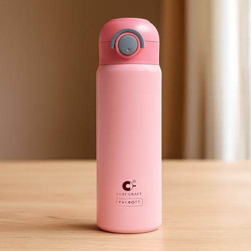 Image of Clay Craft Vacbott Sonic Pro Double Wall|18 Hours Hot and 24 Hours Cold Water Bottle Vacuum Insulated Flask Bottle|550ml, 1Pcs, Bottle for Home, Office|BPA-Free|BIS Certified|1Year Limited Warranty