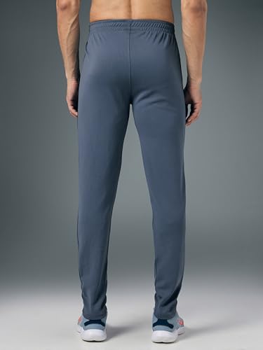 Image of TECHNOSPORT Men's Slim Fit Mid Rise Solid Trackpant with Techno Dry for Gym, Workout & Sports