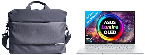 Image of ASUS Zenbook 14 OLED (2023), Intel Core EVO i5-1340P 13th Gen, 14 inch (35.56 cm) 2.8K 90Hz OLED, (16GB RAM & 512GB SSD), UX3402VA-KM542WS EOS 2 Messenger Bag (Black)