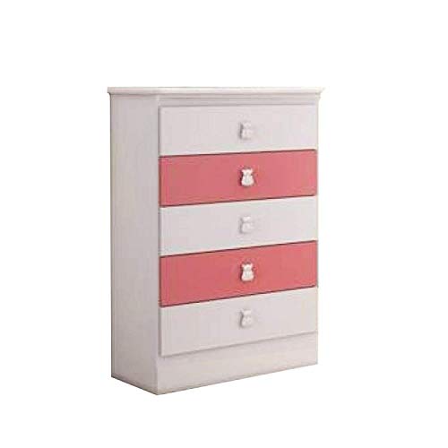 Quarto de Bebê MadeiraMadeira com Guarda Roupa 3 Portas e Cômoda 5 Gavetas 377002 Rosa