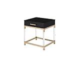 Knocbel Contemporary End Table with Storage Drawer, Sofa Couch Side Bedside Table Nightstand with...