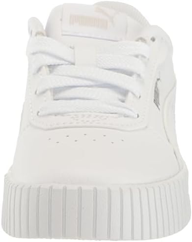 PUMA Carina 2.0 Sneaker, White White Silver, 3 US Unisex Little Kid | Image 1
