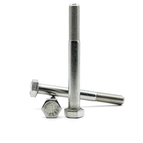 Hippo Hardware (1/2" X 4" - 20 TPI) UNF Hex Hexagon Head Fine Thread Bolts Imperial A2 Stainless Steel (Pack of 20)