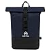 Produktbild Alba Trek Rucksack Rolltop (blau) 15 Zoll Laptopfach Wasserabweisend Fahrradrucksack Reiserucksack Tagesrucksack durchdachtes Design mit Anti Diebstahl Tasche