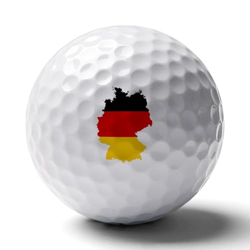 Flag Map of Germany Novelty Golf Balls Soft Elasticity Feel Printed Golfs Training Ball Outdoor Sporting Goods