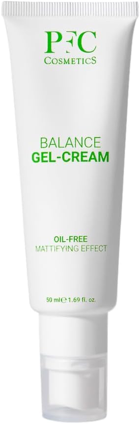 PFC Cosmetics - Crema en Gel Facial Seborreguladora. 50ml. Hidratante. Equilibra y Matifica, no Comedogénico. Piel Grasa y con Tendencia Acnéica. Hombre y Mujer. Sin brillos. Poros Minimizados