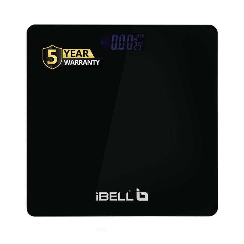 IBELL BS260M Digital Weighing Scale for Body Weight with 5-Year Warranty | Ultra-Light Tempered Glass Bathroom Scale (180 kg)