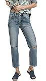 One Teaspoon High Waist Awesome Baggies Ripped Denim Pants Hollywood