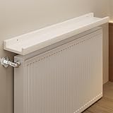 WTJDCCY Balda Radiador de Fácil Instalación, Flotantes Baldas de Madera, Estanteria Flotante con Diseño de Bisel Frontal, Cubre Radiadores para El Hogar(White,30X12cm/12x5in)