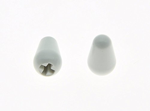 Dopro 2pcs Guitar 5 Way Pickup Switch Tip Switch Cap Switch Knob for USA FD Strat/Tele/Stratocaster White