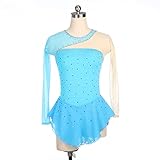 turnanzüge wettkampf bekleidung 【Kürkleider Eiskunstlauf Damen Stoff】Wir wählen Spandex von höchster Qualität (90%), atmungsaktiv, weich und elastisch. Fühlen Sie sich wohl und haben keine Bewegungen, die Ihnen bei schwierigen Bewegungen helfen? Gleichzeitig hat der Rock einen vollen Griff und einen einheitlichen Saum, um einen eleganten Look zu kreieren.