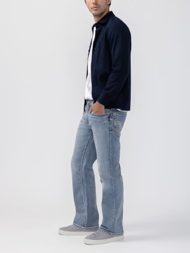 Image of Silver Jeans Co. Men's Zac Relaxed Fit Straight Leg Jean - Legacy