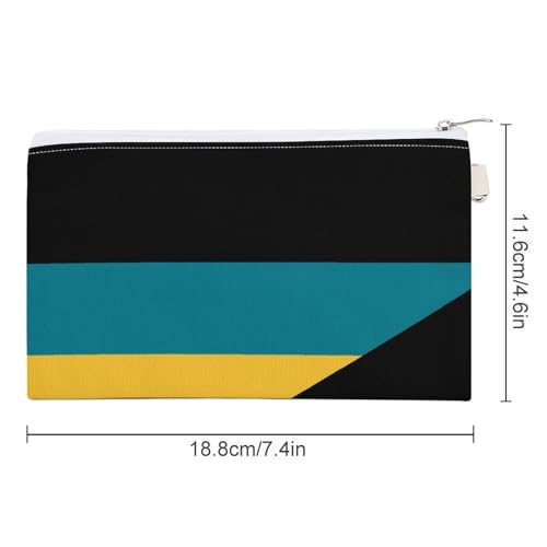 Flag Of The Bahamas Zipper Style Coin Purse, Large Capacity, Portable And Fashionable Wallet2