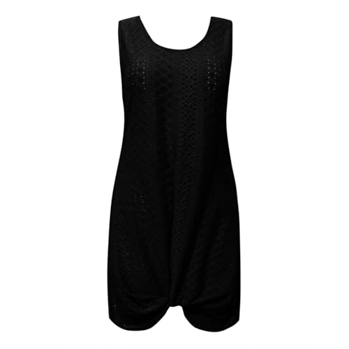 Robe sans manches unie à col rond pour sublimer la silhouette