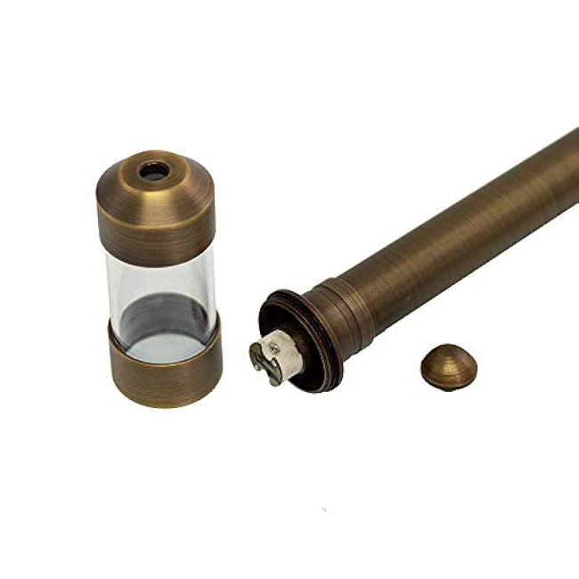 VOLT Flat Hat 12V Brass Path Light (7 Shade, 24 Tall) for Low Voltage Landscape Lighting on Outdoor Pathway, Walkway, Garden, Driveway or Patio