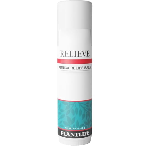 Plantlife Arnica Relieve Balm - Made with Arnica and 100% Pure Essential Oils - Relieve Products are a Homeopathic Solution for Everyday Use - Works Quickly and Effectively - Made in California