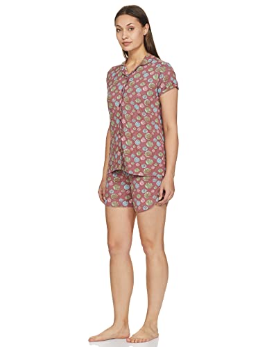 Image of Clovia Women's Cotton Casual Regular Pajama Set (LS0094A15XL Pink XL)
