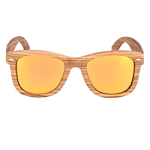 Wood Sunglasses Men for Women Wooden Frame 100% UV Protection Polarized Lens Outdoor Driving Glasses2