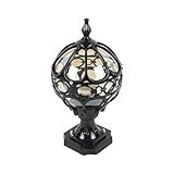 Design unique : un superbe design rétro avec une élégante finition noire et bronze rehausse le charme de votre espace extérieur, les lampadaires sont en verre à haute transmission. Ils ont de magnifiques abat-jour en aluminium moulé sous pression et des motifs décoratifs uniques. La lumière peut créer une atmosphère très romantique, rendre votre maison et votre jardin plus attrayants.