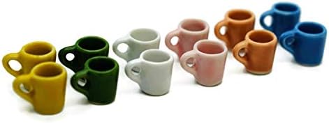 ChangThai Design 12 Mix Ceramic Coffee Mug Tea Cup Dollhouse Miniatures Food Kitchen