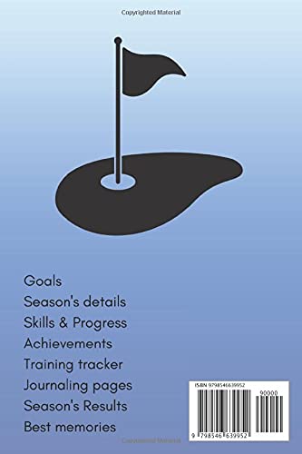 Golf Training Journal: Notebook for male golfer with specific golf prompts to track practice, skills, achievements, and best memories - Blue cover – a ... golf training accessory with illustrations! image 3
