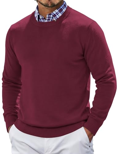 COOFANDY Men's Lightweight Crewneck Knit Sweater