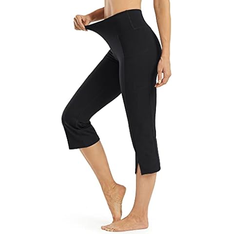 Promover High Waisted Bootcut Yoga Capris Cover