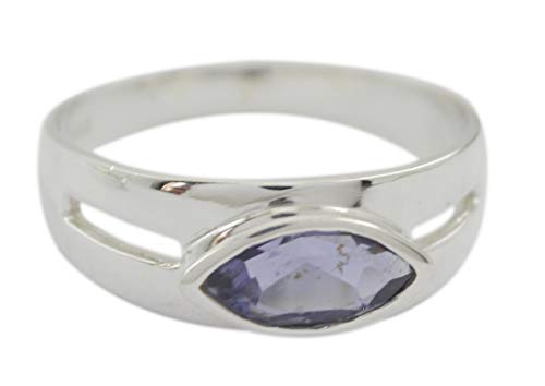 Bague iolite argent 925 véritable le cadeau adorable idéal pour elle