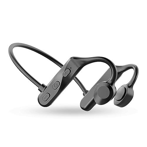 Fiorky Bone Conduction Headphones Bluetooth Not In-Ear Headset Handfree Ear Hook Earphones Lightweight Waterproof Sports Headset for Running, Cycling, Walking, Gym,Hiking