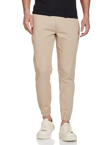 Image of FYLTR Men's Taper Fit Stretch Cotton Joggers with Elasticated Waistband & Drawstrings