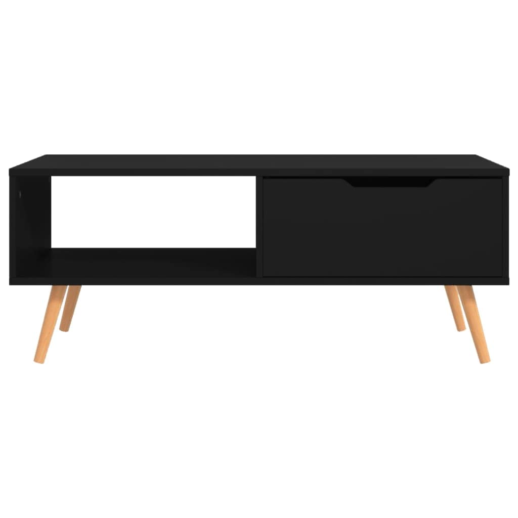 vidaXL Table Basse, Bout de Canapé, Table d'Appoint, Meuble de Rangement Salon Salle de Séjour Maison Intérieur, Noir Bois d’Ingénierie