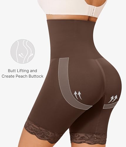 Image of Nebility Shapewear for Women Tummy Control High Waisted Body Shaper Shorts Thigh Slimmer Butt Lifter Panties Underwear