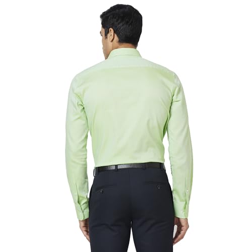 Image of Park Avenue Men's Pure Cotton Structure Pattern Slim Fit Semi Cutaway Collar Full Sleeve Formal Shirt