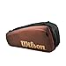 WILSON Pro Staff V14 Super Tour Tennis Racket Bag - Brown, Holds up to 9 Rackets