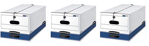 Bankers Box STOR/File Medium Duty Storage Boxes, FastFold, String and Button, Letter, 4 Pack (0070403) (3 X Pack of 4)