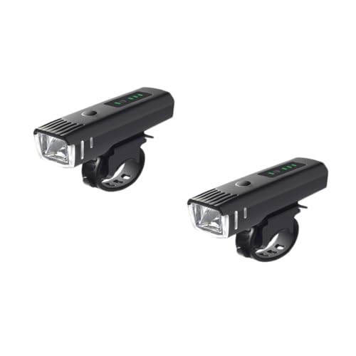 ibasenice 2pcs USB Bike Light Led Headlight Light Sensor for Night Cycling Handlebar Lamp for Outdoor Mountain Biking and Easy Installation
