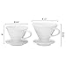 Kajava Mama Pour Over Coffee Dripper - Ceramic Slow Brewing Accessories for Home, Cafe, Restaurants - Easy Manual Brew Maker Gift - Strong Flavor Brewer - V02 Paper Cone Filters - White, 2 Cup