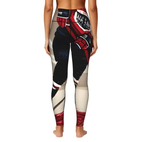 Leggings de hockey para mujer con tejido elástico reforzado y conjuntos de entrenamiento opacos 4