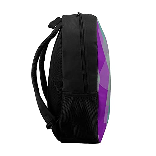 Sac à dos d'école imprimé 3D géométrique original de 17" - 3