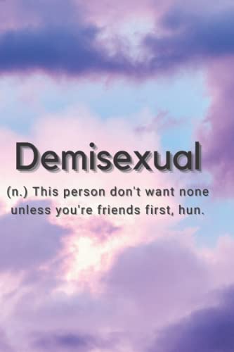Demisexual Definition Notebook | Definition on front, Demi flag rainbow on back | Pride Month gift, lgbtqia+ gift, asexuality,