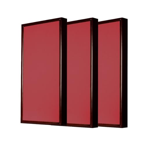 Image of Timber Acoustics Soundproofing Wooden Frame Acoustic Panels, Rockwool Safe 'n' Silent Pro. (WALNUT) [SET OF 3] (Red, 2'X4'X5 inch)