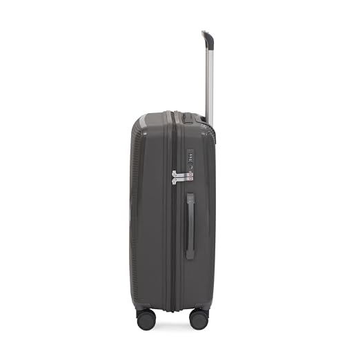 Image of SWISS MILITARY Maze 65CM Medium Hard Trolley Bag, Polypropylene Suitcase, TSA Lock 360 Wheels, Anti-Theft Zipper, Premium Lining Strong Handle, Travel Luggage - 67L Capacity