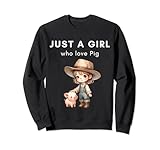 Photo Gallery farm a girl and pig for girl who love pig, graphic tees felpa Photo Gallery farm a girl and pig for girl who love pig, graphic tees felpa