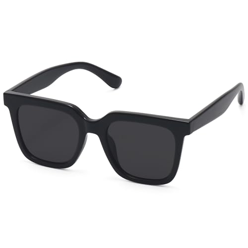Large Square Sunglasses Trendy Polarized Sunglasses for Women Men Classic Retro Style UV400 Protection