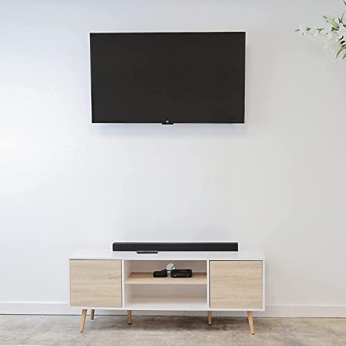 Baseport Recessed Cable Wall Plate For Behind Wall Cable Management - White Wall Plate Cable Pass Through With Low Voltage Mounting Bracket To Hide Tv Cords For Wall Mount Tv, Bottom Opening, 1 Pack #TOP6