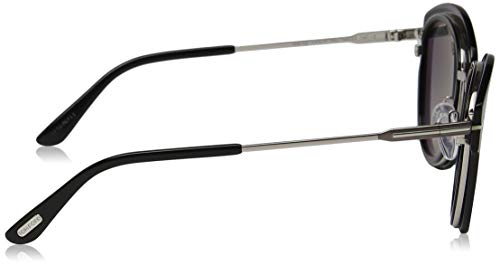 Tom Ford FT0574 14C Shiny Light Ruthenium Mia Cats Eyes Sunglasses Lens Categor, Black, 52-22-1403