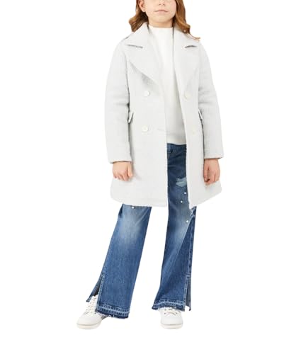 GUESS Girls' 90s Fit Denim Jeans with Applied Pearls