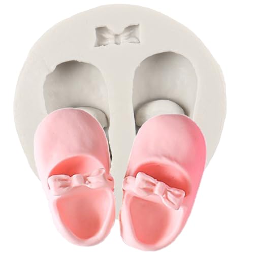 QDMOLDS Baby Foot Print Silicone Molds Baby Shoes Fondant