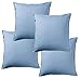 Ikea 504.334.16 Gurli Lot de 4 housses de coussin Bleu clair 50 x 50 cm